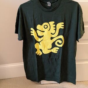 Green T-Shirt with Yellow Graphic